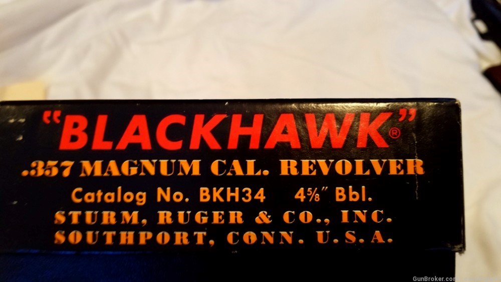 Ruger Blackhawk .357 98% finish 1970 3 screw W/cert and original parts &box-img-2