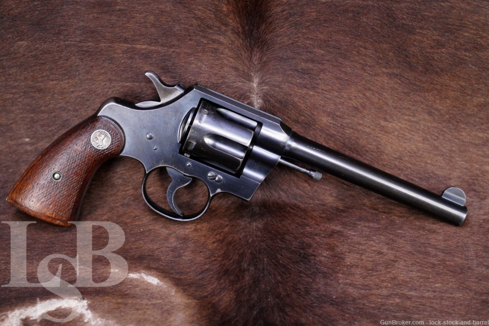 Colt Official Police 6" Blue .38 Special Double Action Revolver, 1937 C&R-img-0