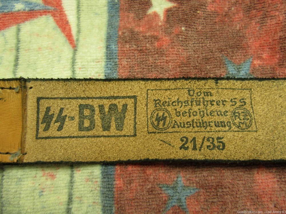 WWII German SS Officer Belt and Buckle w cross strap REPRO-img-4
