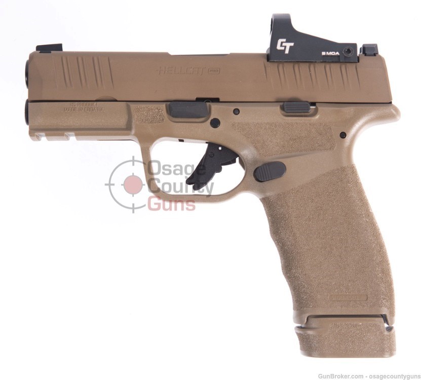 Springfield Armory Hellcat PRO OSP w/CT Red Dot - 3.7" - 9mm - FDE-img-2