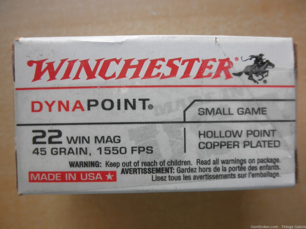 Winchester 22 WMR 45GR copper plated HP USA22M-img-0