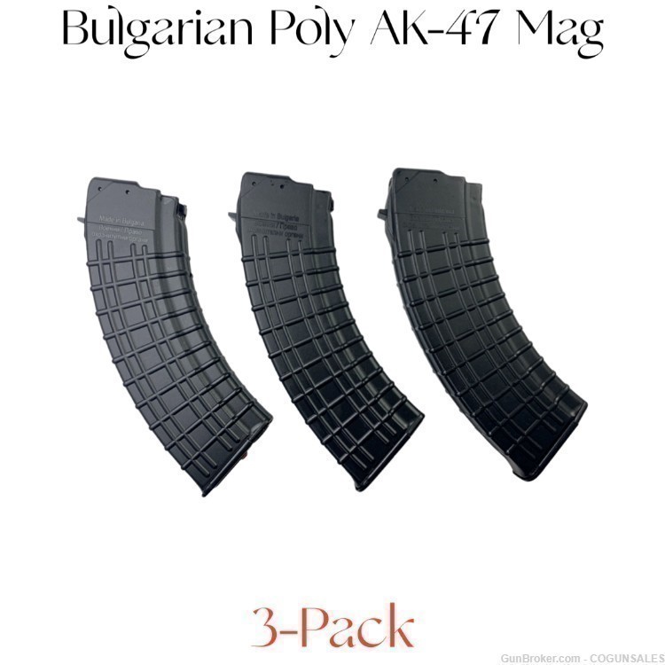 M+M Industries Bulgarian Steel Reinforced Polymer AK-47 Magazine (3 PACK) -img-0