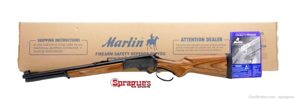Marlin 1895 GBL Lever Action Rifle 18" 45-70 Govt With Original Box-img-0