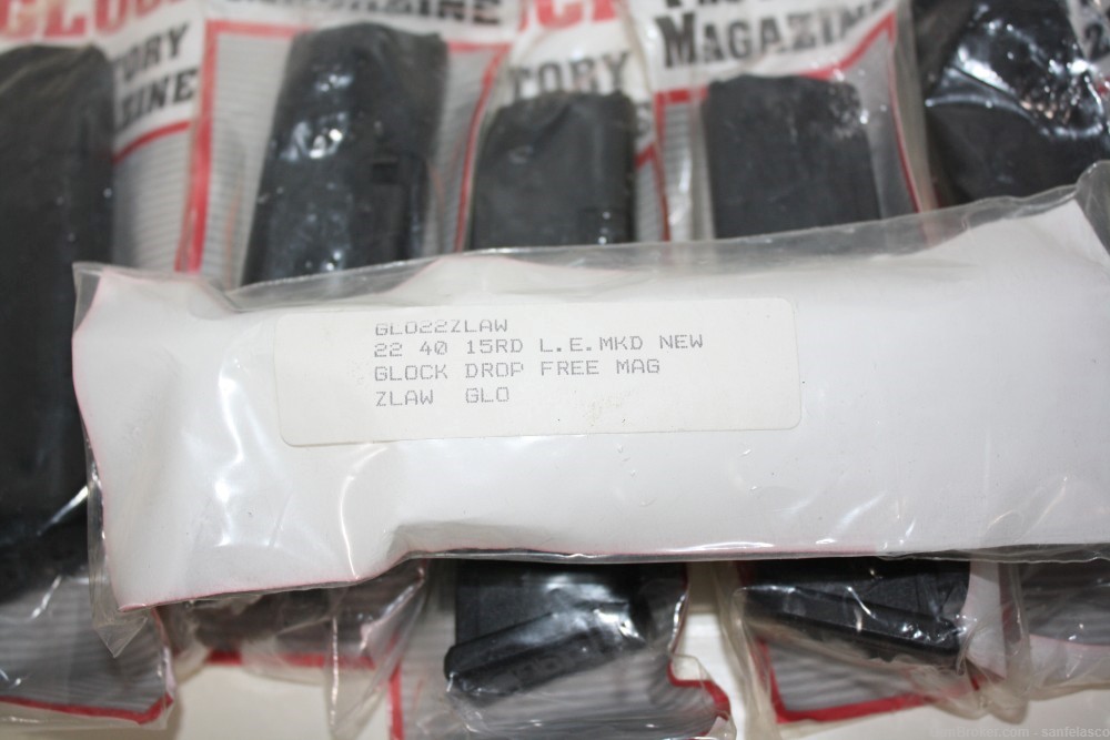Glock 22 ‘Law Enforcement marked’ magazines; NEW condition; LOT of 7-img-1