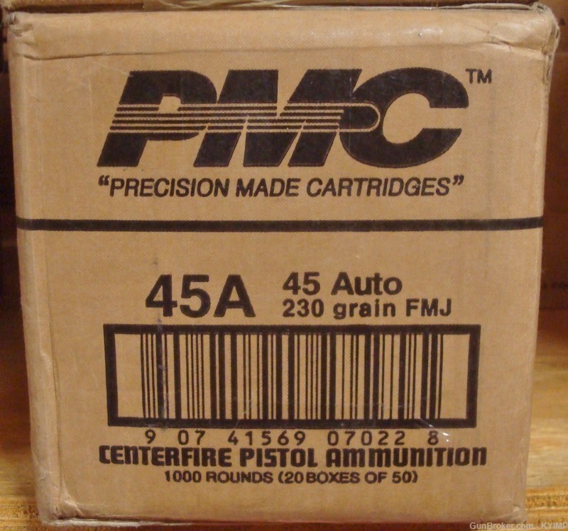 200 PMC .45 acp FMJ 230 grain 45A new Brass Ammunition-img-4