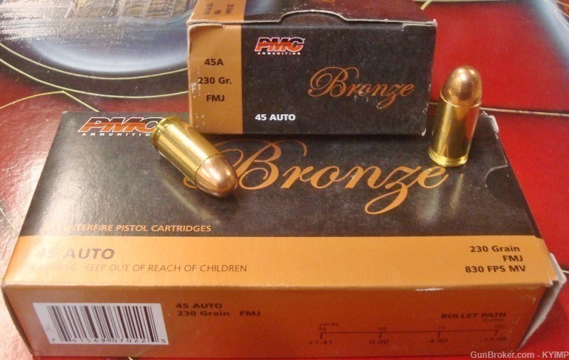 200 PMC .45 acp FMJ 230 grain 45A new Brass Ammunition-img-1