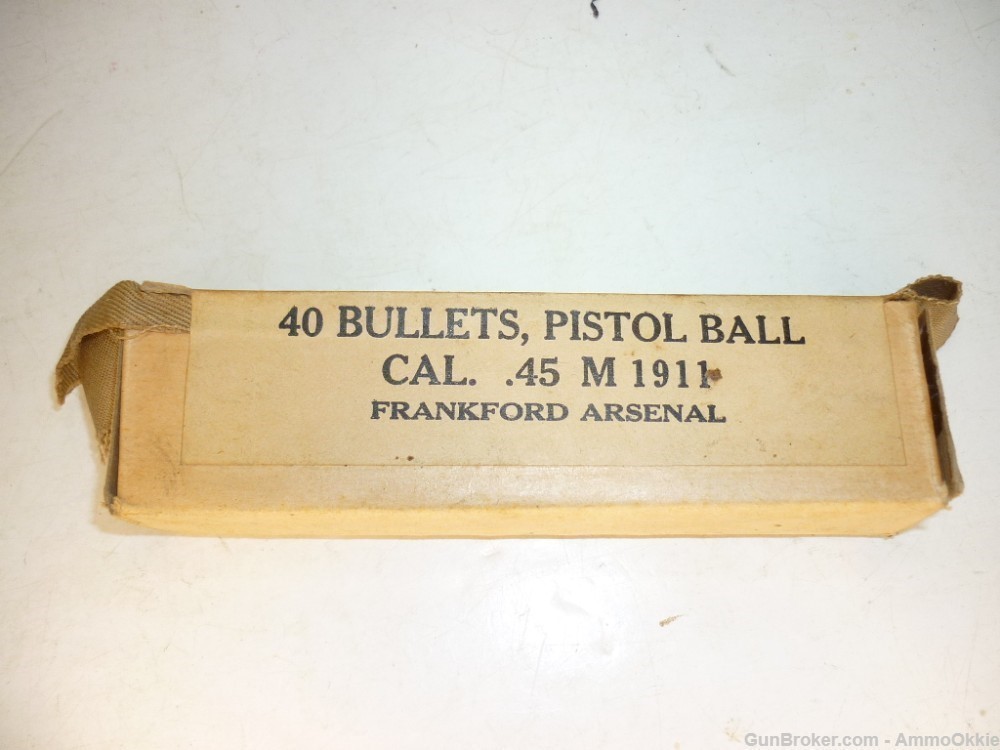 40ct BULLETS M1911 Frankford Arsenal Rare-img-1