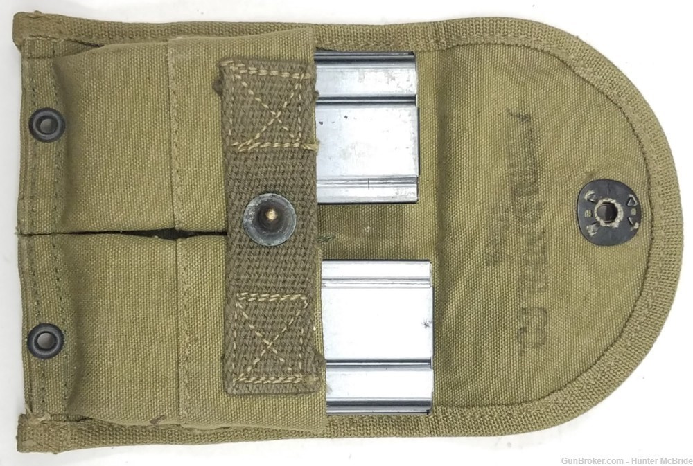 WW2 Era  Pouch w/ 2 USGI  Standard Prod. M1 Carbine Magazines -img-2