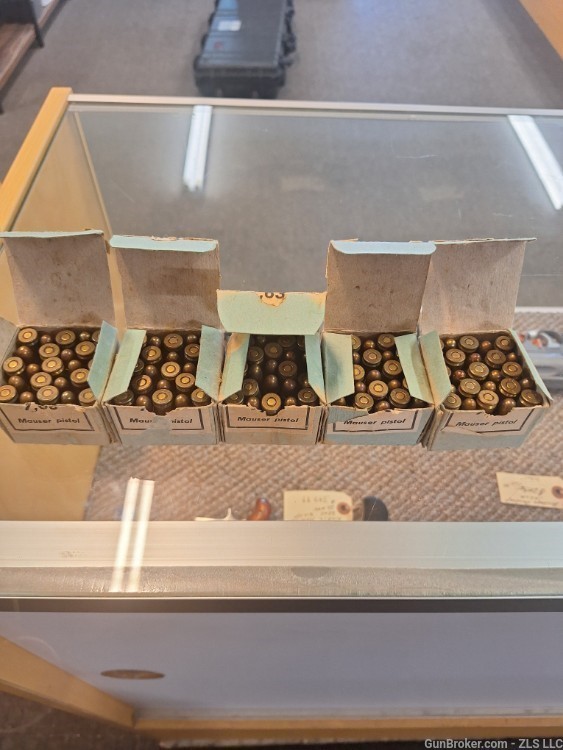 7.63x25 mauser ammunition 125 rds.-img-0