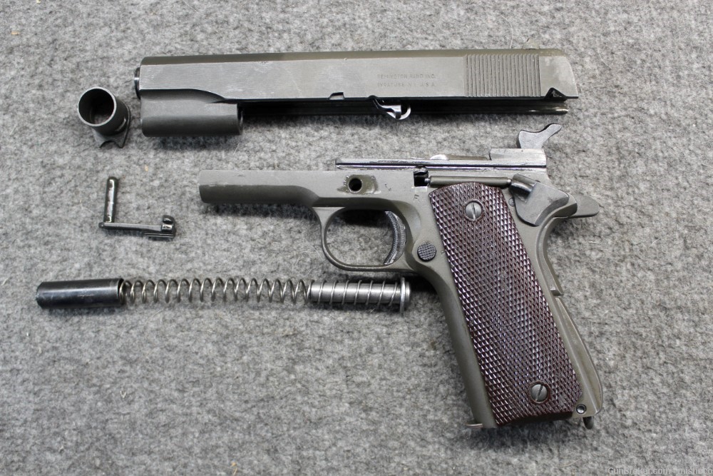 Nice C&R WWII Remington Rand Model 1911A1 .45 ACP US GI Army Pistol M1911A1-img-11