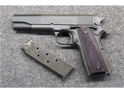 Nice C&R WWII Remington Rand Model 1911A1 .45 ACP US GI Army Pistol M1911A1