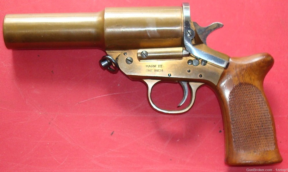 Rare H & R Brass Flare / Signal Pistol in original box Model Mark III USA-img-1