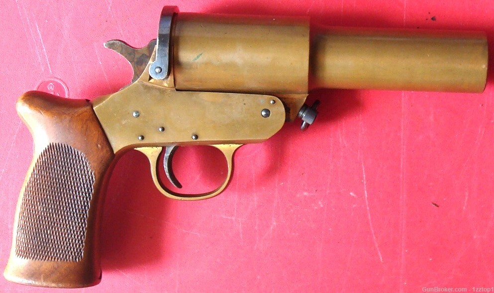Rare H & R Brass Flare / Signal Pistol in original box Model Mark III USA-img-2