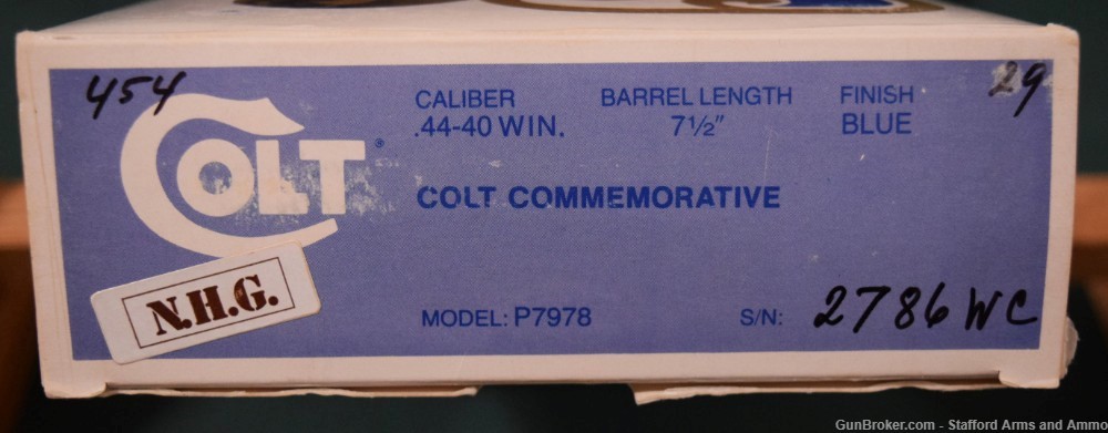 Colt SAA Single Action Army P7978 44-40 Win 7.5" Colt / Winchester Comm NIB-img-19