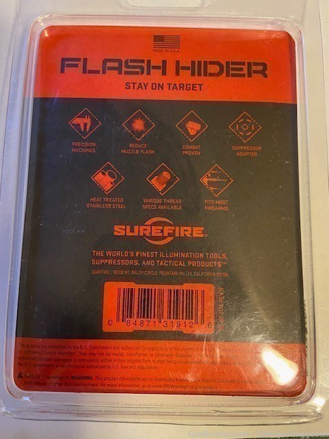 Surefire 4 Prong Flash Hider/QD Adapter 9/16X24-img-1