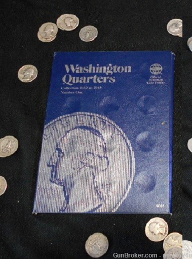 Whitman Washington Quarter Coin Folder, w/31 Coins, 90% Silver - Read Ad-img-0
