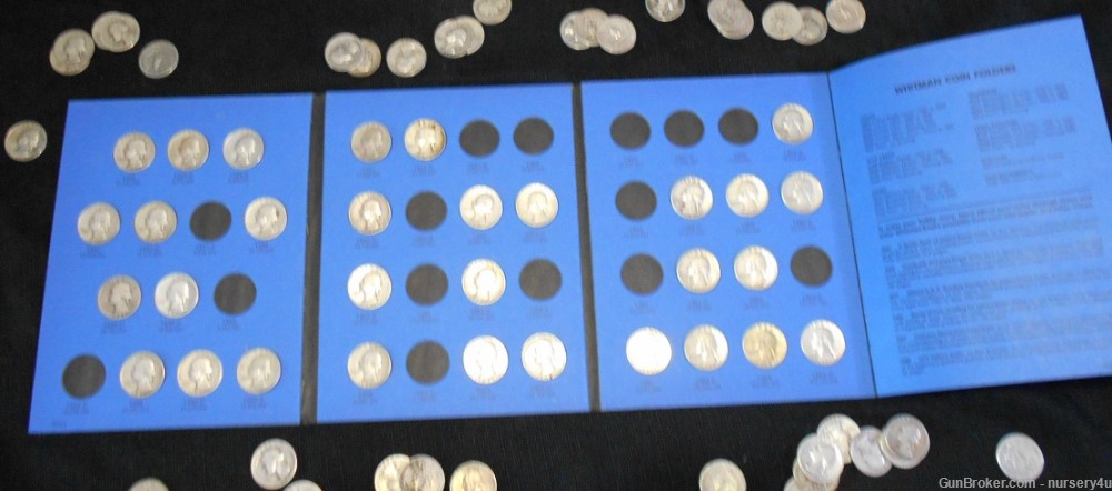 Whitman Washington Quarter Coin Folder, w/31 Coins, 90% Silver - Read Ad-img-1