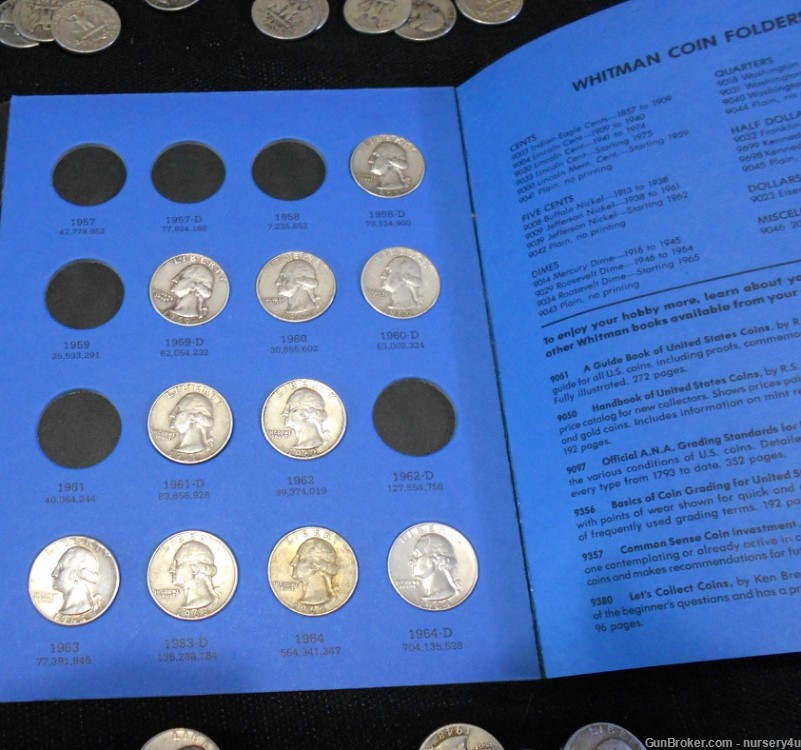 Whitman Washington Quarter Coin Folder, w/31 Coins, 90% Silver - Read Ad-img-4