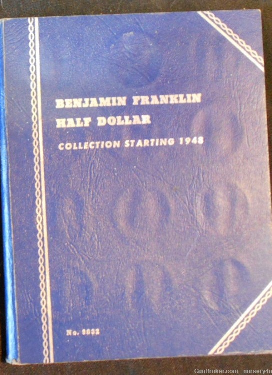 Whitman Franklin Half Dollar Coin Folder, w/29 Coins, 90% Silver - Read Ad-img-0
