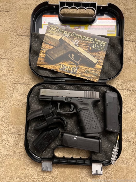 Glock 19 Gen 4 Special Operations Forces #246 1 of 1000 Talo Edition M19 -img-0