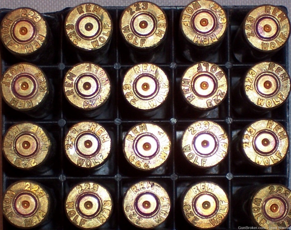 Wolf 223 Rem .223 Remington Fired Brass 20 Pieces-img-0