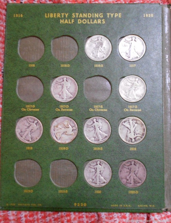 Whitman Walking Liberty Half Dollar Folder w/56 Coins, 90% Silver - Read Ad-img-0