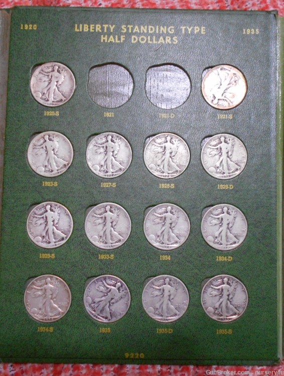 Whitman Walking Liberty Half Dollar Folder w/56 Coins, 90% Silver - Read Ad-img-2