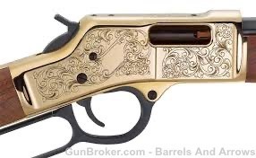 Henry H006GCD Big Boy Deluxe Engraved Lever Action Rifle, 45 Colt, 20" Bbl-img-2