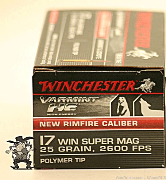 17 WSM WINCHESTER ELITE 25 Gr Win SuperMag  HE High Energy Poly Tip 50 Rd  -img-0