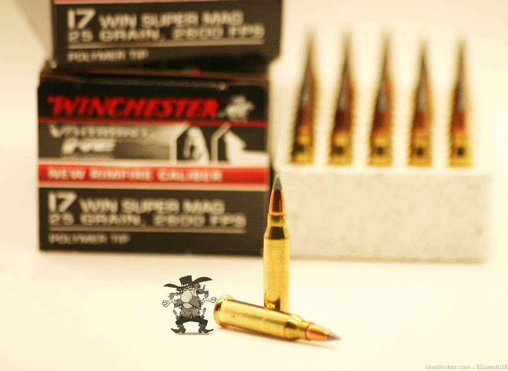 17 WSM WINCHESTER ELITE 25 Gr Win SuperMag  HE High Energy Poly Tip 50 Rd  -img-1