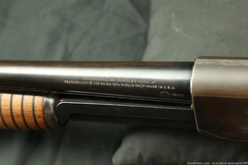 Ithaca Model 37 Featherlight 20 GA 28” Pump Slam Fire Shotgun MFD 1950-img-29