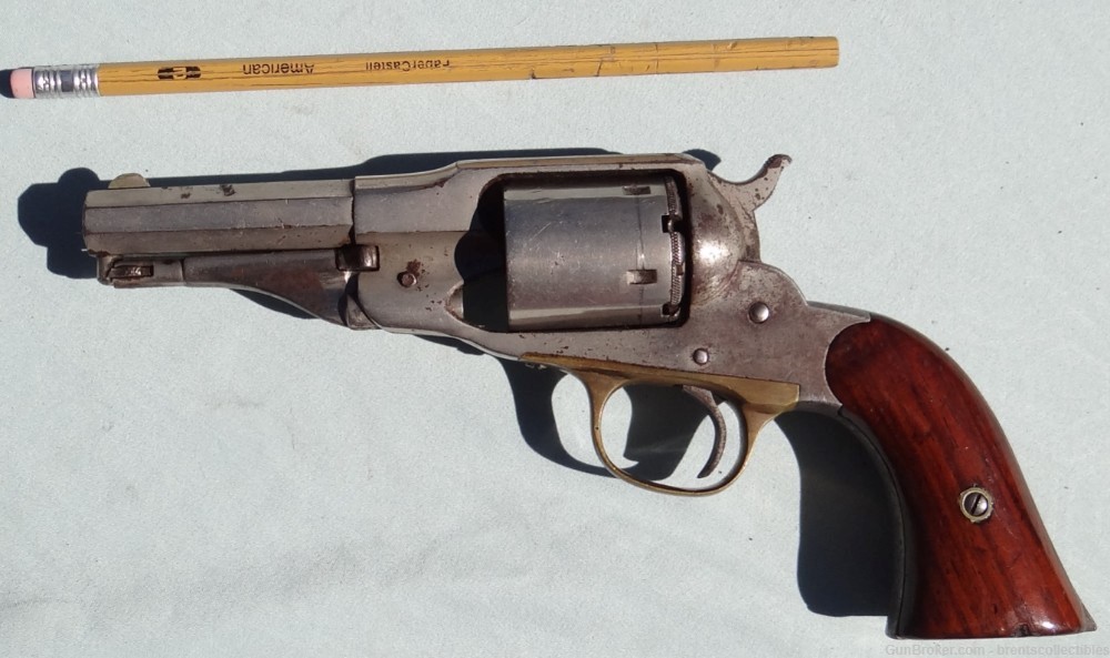 Antique Remington & Sons 1868 New Model 38 Cal Rimfire Conversion Revolver-img-0