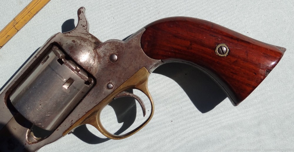 Antique Remington & Sons 1868 New Model 38 Cal Rimfire Conversion Revolver-img-1