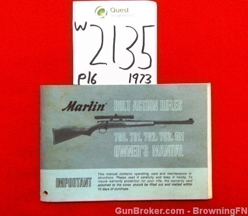 Orig Marlin Model 780 781 782 783 .22 Bolt Action Manual-img-0