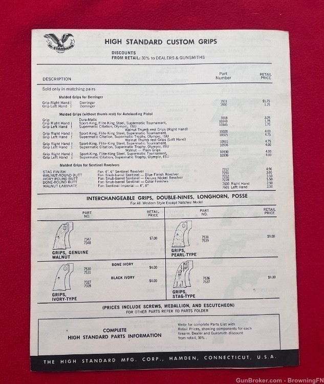 Original 1963 High Standard All Models Dealer Price Sheet-img-3