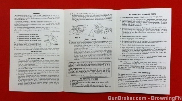 Orig Ruger Super Bearcat Owners Instruction Manual 1978-img-1
