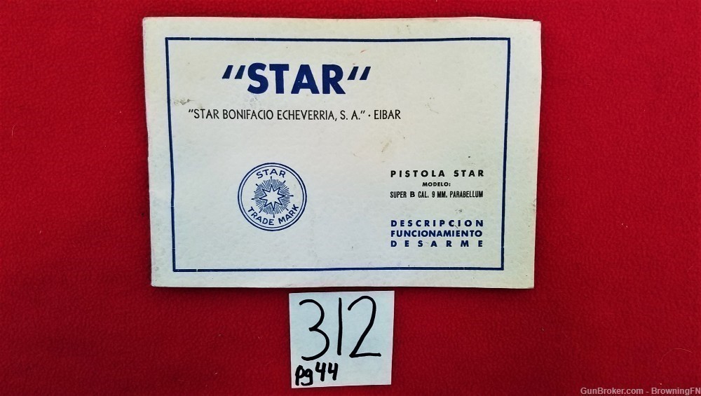 Original Star Super B Super-Star Owners Instruction Manual-img-0