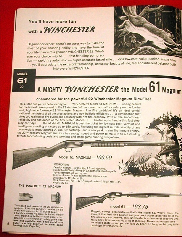 Orig Winchester Catalog 1961 Model 70 12 42 61 94-img-3