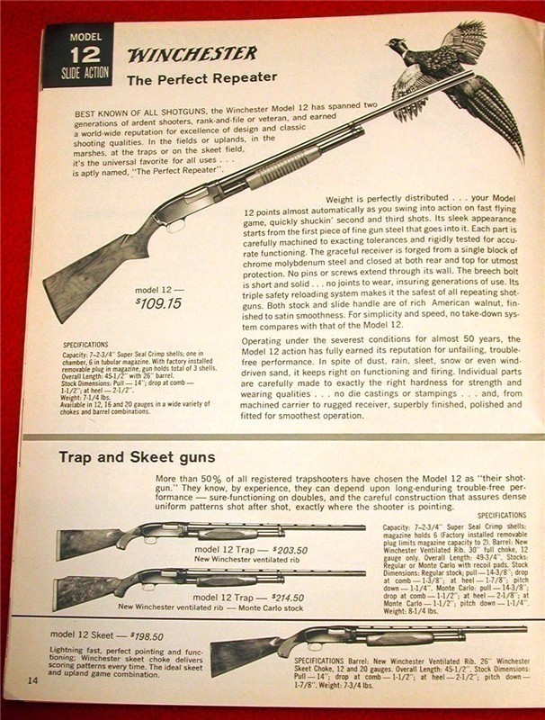Orig Winchester Catalog 1961 Model 70 12 42 61 94-img-5