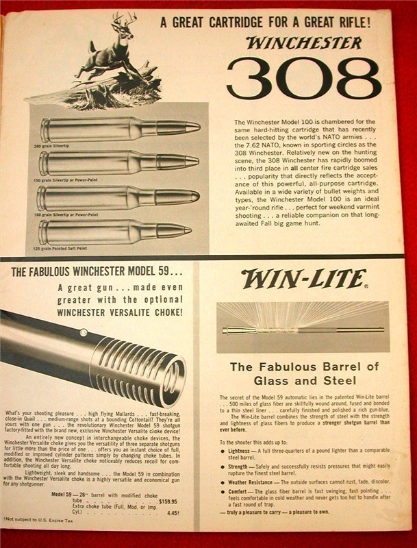 Orig Winchester Catalog 1961 Model 70 12 42 61 94-img-1