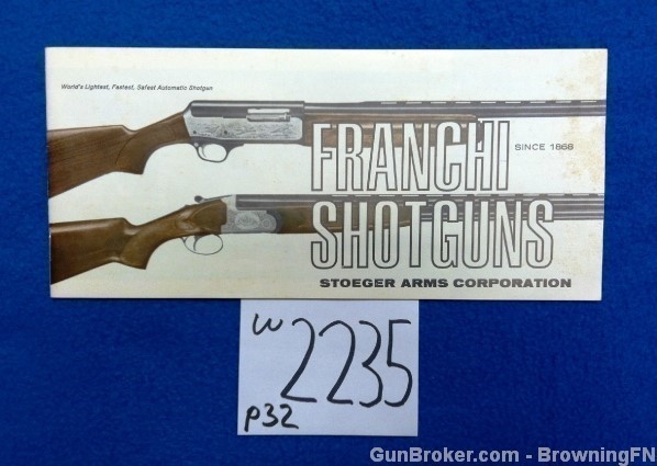 Orig Stoeger Franchi Shotguns Flyer-img-0