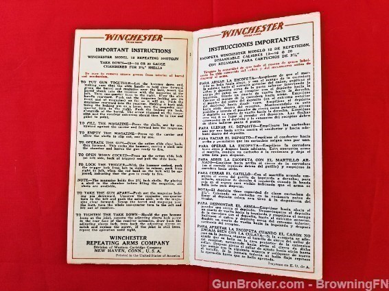 Orig Winchester Model 12 Owners Instruction Manual-img-1