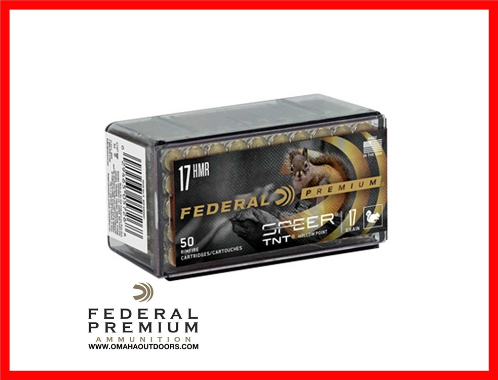 Federal V-Shok 17 HMR 17 Grain TNT Jacked Hollow Point 50 Rounds P770-img-0