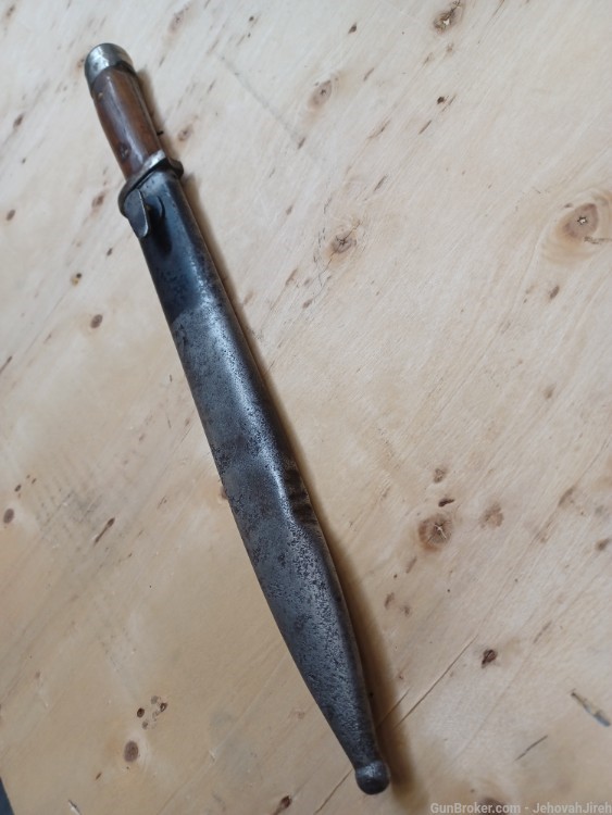 Matching numbers combat trench knife , field made from K98 bayonet -img-7