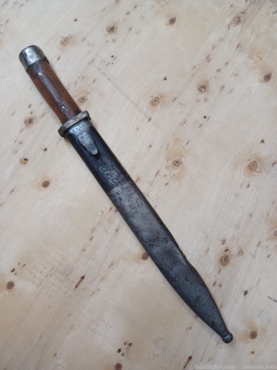 Matching numbers combat trench knife , field made from K98 bayonet -img-9