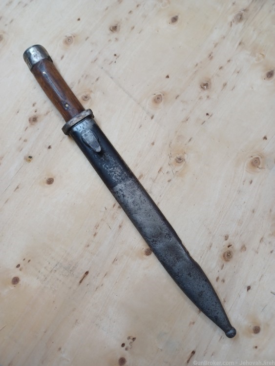Matching numbers combat trench knife , field made from K98 bayonet -img-8