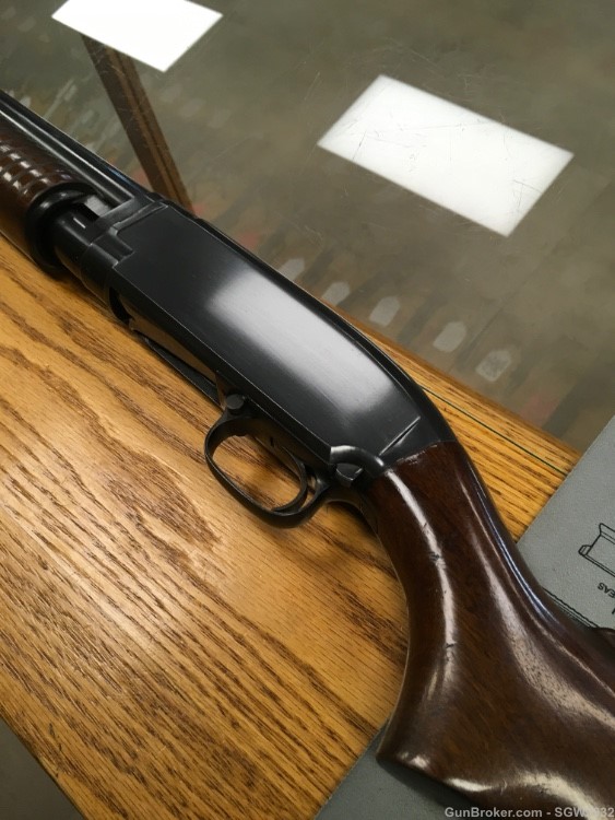 Winchester Model 12 shotgun 12 gauge modified bore no rib 40’s-img-3