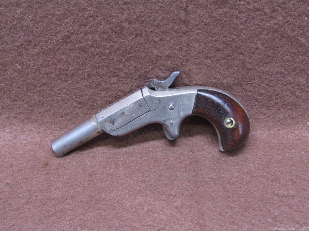 Antique Iver Johnson Star Vest Pocket Pistol 22 Cal Single Shot Pistol-img-4