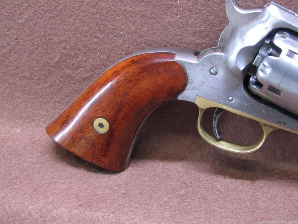 A Uberti/Cimaron 1858 Army 44 Cal 6 Shot Black Powder Percussion Revolver-img-1