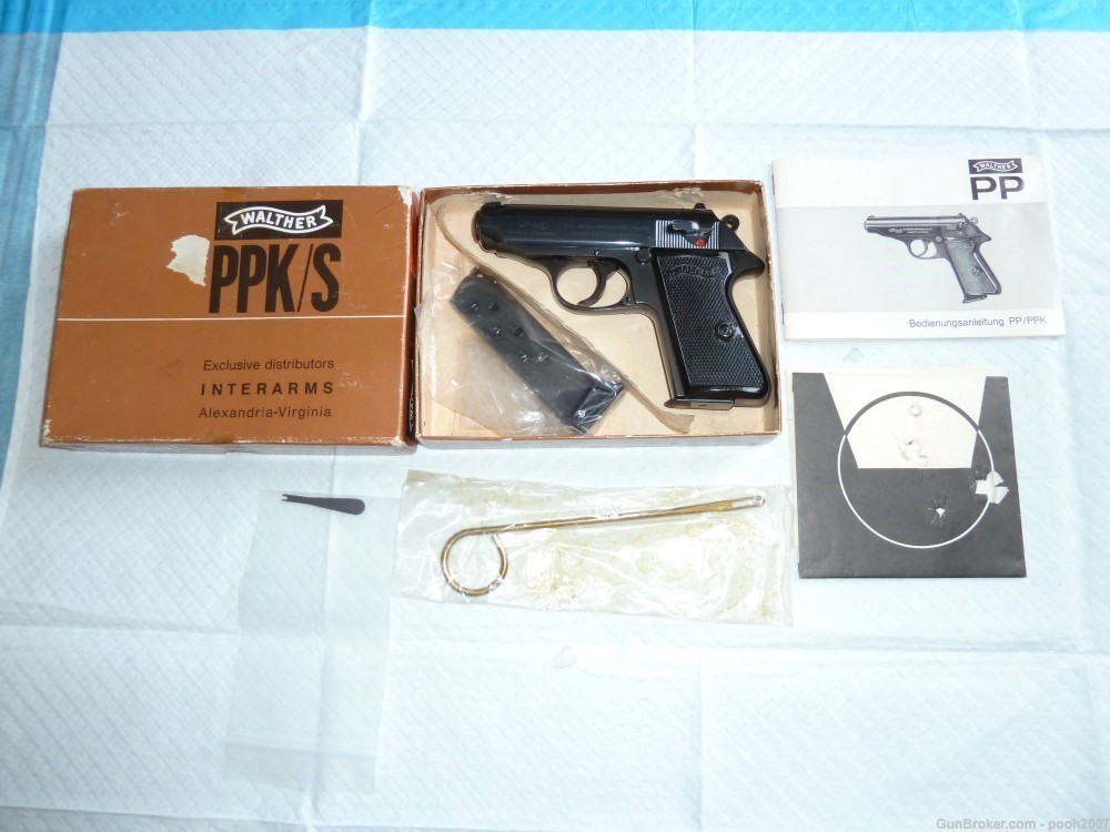 Walther PPK/S 1970 with the box,2 magazines and test target-img-0